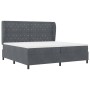 Cama Box Spring con colchón terciopelo gris oscuro 200x200 cm | Foro24.es | Tu tienda online para hogar, jardín y más Foro24.es