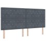 Cama Box Spring con colchón terciopelo gris oscuro 200x200 cm | Foro24.es | Tu tienda online para hogar, jardín y más Foro24.es