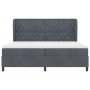 Cama Box Spring con colchón terciopelo gris oscuro 200x200 cm | Foro24.es | Tu tienda online para hogar, jardín y más Foro24.es