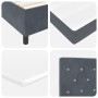 Cama Box Spring con colchón terciopelo gris oscuro 200x200 cm | Foro24.es | Tu tienda online para hogar, jardín y más Foro24.es