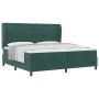 Cama Box Spring con colchón terciopelo verde oscuro 200x200 cm | Foro24.es | Tu tienda online para hogar, jardín y más Foro24.es