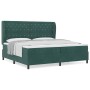 Cama Box Spring con colchón terciopelo verde oscuro 200x200 cm | Foro24.es | Tu tienda online para hogar, jardín y más Foro24.es