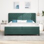 Cama Box Spring con colchón terciopelo verde oscuro 200x200 cm | Foro24.es | Tu tienda online para hogar, jardín y más Foro24.es