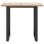 Mesa de comedor marco O madera maciza pino y acero 90x90x75,5cm en Mesas de comedor | Comprar online en Foru.es