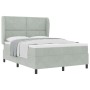 Cama Box Spring con colchón terciopelo gris claro 160x200 cm | Foro24.es | Tu tienda online para hogar, jardín y más Foro24.es