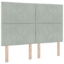 Cama Box Spring con colchón terciopelo gris claro 160x200 cm | Foro24.es | Tu tienda online para hogar, jardín y más Foro24.es