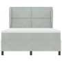 Cama Box Spring con colchón terciopelo gris claro 160x200 cm | Foro24.es | Tu tienda online para hogar, jardín y más Foro24.es
