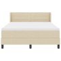 Cama con somier VidaXL y colchón crema 140x190 cm tela, Diseño de cabecero líneas VidaXL crema 140 cm tela | Foro24.es | Tu tienda online para hogar, jardín y más Foro24.es