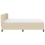 Cama con somier VidaXL y colchón crema 140x190 cm tela, Diseño de cabecero líneas VidaXL crema 140 cm tela | Foro24.es | Tu tienda online para hogar, jardín y más Foro24.es