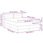 Cama con somier VidaXL y colchón crema 140x190 cm tela, Diseño de cabecero líneas VidaXL crema 140 cm tela | Foro24.es | Tu tienda online para hogar, jardín y más Foro24.es