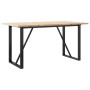 Mesa de comedor marco O madera maciza pino acero 140x80x75,5 cm en Mesas de comedor | Comprar online en Foru.es