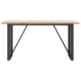 Mesa de comedor marco O madera maciza pino acero 140x80x75,5 cm en Mesas de comedor | Comprar online en Foru.es