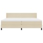Cama Box Spring  con Colchón Crema 200x200 cm Tela, Cabecero Diseño Líneas  Crema 200 cm Tela | Foro24.es | Tu tienda online para hogar, jardín y más Foro24.es