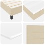 Cama Box Spring  con Colchón Crema 200x200 cm Tela, Cabecero Diseño Líneas  Crema 200 cm Tela | Foro24.es | Tu tienda online para hogar, jardín y más Foro24.es