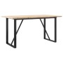 Mesa de comedor marco O madera maciza pino acero 140x80x75,5 cm en Mesas de comedor | Comprar online en Foru.es