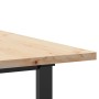Mesa de comedor marco O madera maciza pino acero 140x80x75,5 cm en Mesas de comedor | Comprar online en Foru.es