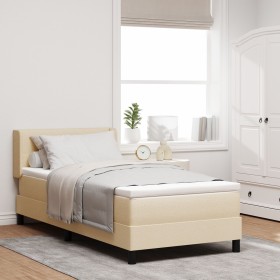 Comprar Cama Box Spring con Colchón Color Crema