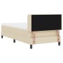 Cama Box Spring  con Colchón Color Crema 100x200 cm Tela, Cabecero VidaXL con Botones Color Crema 100 cm Tela | Foro24.es | Tu tienda online para hogar, jardín y más Foro24.es