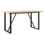 Mesa de comedor marco O madera maciza pino acero 160x80x75,5 cm en Mesas de comedor | Comprar online en Foru.es