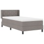 Cama con muelles  con colchón Taupe 90x200 cm de tela, Cabecero  diseño de bloques de diamante Taupe 90 cm de tela | Foro24.es | Tu tienda online para hogar, jardín y más Foro24.es