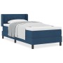 Cama con Box Spring y Colchón Azul 90x200 cm de Tela, Cabecero con diseño de bloques de diamante azul de 90 cm de tela | Foro24.es | Tu tienda online para hogar, jardín y más Foro24.es