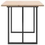 Mesa de comedor marco O madera maciza pino acero 160x80x75,5 cm en Mesas de comedor | Comprar online en Foru.es
