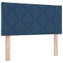 Cama con Box Spring y Colchón Azul 90x200 cm de Tela, Cabecero con diseño de bloques de diamante azul de 90 cm de tela | Foro24.es | Tu tienda online para hogar, jardín y más Foro24.es