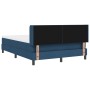 Cama con Somier  con colchón azul 160x200 cm de tela, Cabecero  diseño de bloques de diamantes azul 160 cm de tela | Foro24.es | Tu tienda online para hogar, jardín y más Foro24.es