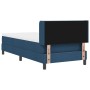 Cama con Box Spring y Colchón Azul 90x200 cm de Tela, Cabecero con diseño de bloques de diamante azul de 90 cm de tela | Foro24.es | Tu tienda online para hogar, jardín y más Foro24.es