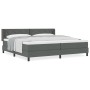 Cama con sommier  y colchón Gris Oscuro 200x200 cm Tela, Cabecero  Diseño de bloques de diamante Gris Oscuro 200 cm Tela | Foro24.es | Tu tienda online para hogar, jardín y más Foro24.es