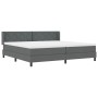 Cama con sommier  y colchón Gris Oscuro 200x200 cm Tela, Cabecero  Diseño de bloques de diamante Gris Oscuro 200 cm Tela | Foro24.es | Tu tienda online para hogar, jardín y más Foro24.es
