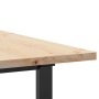 Mesa de comedor marco O madera maciza pino acero 160x80x75,5 cm en Mesas de comedor | Comprar online en Foru.es