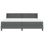 Cama con sommier  y colchón Gris Oscuro 200x200 cm Tela, Cabecero  Diseño de bloques de diamante Gris Oscuro 200 cm Tela | Foro24.es | Tu tienda online para hogar, jardín y más Foro24.es