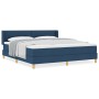 Cama con Base Resortes con Colchón Azul 180x200 cm Tela,  Cabecero con Botones Azul de 180 cm Tela | Foro24.es | Tu tienda online para hogar, jardín y más Foro24.es
