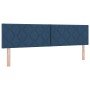 Cama con Base Resortes con Colchón Azul 180x200 cm Tela,  Cabecero con Botones Azul de 180 cm Tela | Foro24.es | Tu tienda online para hogar, jardín y más Foro24.es