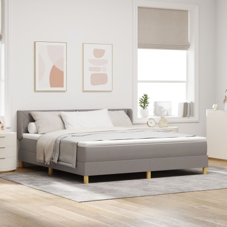 Cama con Somier  con Colchón Taupe 180x200 cm Tela, Cabecero  Diseño de Bloques Diamante Taupe 180 cm Tela | Foro24.es | Tu tienda online para hogar, jardín y más Foro24.es