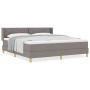Cama con Somier  con Colchón Taupe 180x200 cm Tela, Cabecero  Diseño de Bloques Diamante Taupe 180 cm Tela | Foro24.es | Tu tienda online para hogar, jardín y más Foro24.es