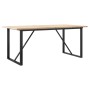 Mesa de comedor marco O madera maciza pino acero 180x90x75,5 cm en Mesas de comedor | Comprar online en Foru.es