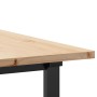 Mesa de comedor marco O madera maciza pino acero 180x90x75,5 cm en Mesas de comedor | Comprar online en Foru.es