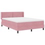 Cama Box Spring con colchón terciopelo rosa 160x200 cm | Foro24.es | Tu tienda online para hogar, jardín y más Foro24.es