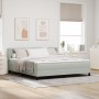Cama Box Spring con colchón terciopelo gris claro 180x200 cm | Foro24.es | Tu tienda online para hogar, jardín y más Foro24.es