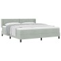 Cama Box Spring con colchón terciopelo gris claro 180x200 cm | Foro24.es | Tu tienda online para hogar, jardín y más Foro24.es