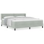 Cama Box Spring con colchón terciopelo gris claro 180x200 cm | Foro24.es | Tu tienda online para hogar, jardín y más Foro24.es