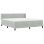 Cama Box Spring con colchón terciopelo gris claro 180x200 cm | Foro24.es | Tu tienda online para hogar, jardín y más Foro24.es