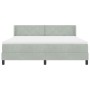 Cama Box Spring con colchón terciopelo gris claro 180x200 cm | Foro24.es | Tu tienda online para hogar, jardín y más Foro24.es