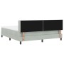 Cama Box Spring con colchón terciopelo gris claro 180x200 cm | Foro24.es | Tu tienda online para hogar, jardín y más Foro24.es
