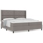 Cama Box Spring con colchón tela taupé 200x200 cm | Foro24.es | Tu tienda online para hogar, jardín y más Foro24.es