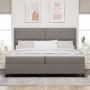 Cama Box Spring con colchón tela taupé 200x200 cm | Foro24.es | Tu tienda online para hogar, jardín y más Foro24.es