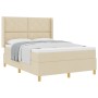 Cama Box Spring  con Colchón Crema 140x200 cm Tela | Foro24.es | Tu tienda online para hogar, jardín y más Foro24.es