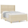 Cama Box Spring  con Colchón Crema 140x200 cm Tela | Foro24.es | Tu tienda online para hogar, jardín y más Foro24.es